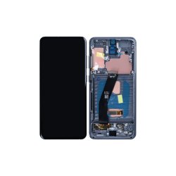 Samsung Galaxy S20 5G G981F Sk�rm OLED med ramme Gr� 5G Display og Digitizer Soft-OLED