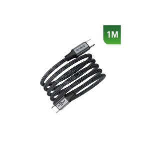 Rixus USB-C til USB-C kabel magnetisk opladning 60W 100cm Sort RXUC66C