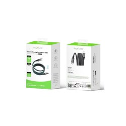 Rixus USB-C til USB-C kabel magnetisk opladning 60W 100cm Sort RXUC66C