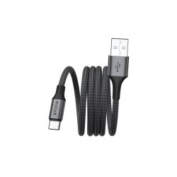 Rixus USB-A til USB-C kabel magnetisk opladning 15W 100cm Sort RXUC66AC