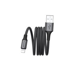 Rixus USB-A til Lightning kabel magnetisk opladning 10W 100cm Sort RXUC66AL
