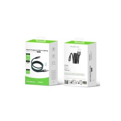 Rixus USB-A til Lightning kabel magnetisk opladning 10W 100cm Sort RXUC66AL