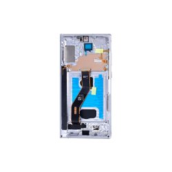 Samsung Galaxy Note 10+ N975F Sk�rm OLED med ramme Hvid Display og Digitizer Soft-OLED