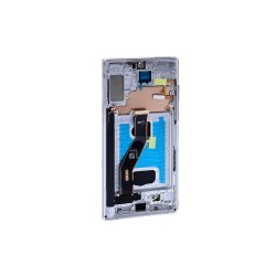Samsung Galaxy Note 10+ N975F Sk�rm OLED med ramme Hvid Display og Digitizer Soft-OLED