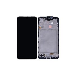 Samsung Galaxy A17 4G Sk�rm med ramme Sort 4G Display og Digitizer Service Pack