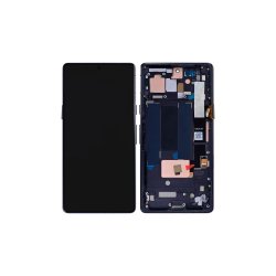 Google Pixel 7a Sk�rm OLED med ramme Sort Display og Digitizer Soft-OLED