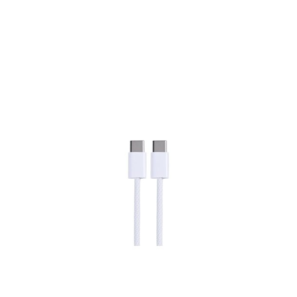 Apple USB-C til USB-C kabel v�vet 60W 100cm Hvid Bulk