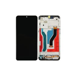 Samsung Galaxy A10s A107F Sk�rm med ramme Sort Display og Digitizer Service Pack