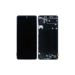 Samsung Galaxy A71 A715F Sk�rm med ramme Display og Digitizer Service Pack