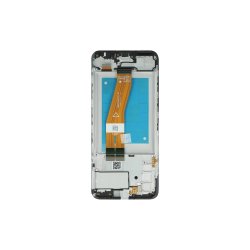 Samsung Galaxy A02s A025F Sk�rm med ramme Sort Non EU Display og Digitizer Service Pack