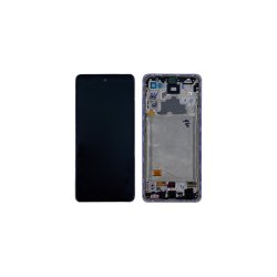 Samsung Galaxy A72 A725F Sk�rm med ramme Violet Display og Digitizer Service Pack