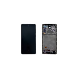 Sk�rm til Samsung Galaxy A72 A725F OLED med Ramme Service Pack Hvid