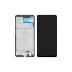 Samsung Galaxy A22 A225F Sk�rm OLED med ramme Sort Display og Digitizer Soft-OLED
