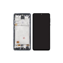 Samsung Galaxy A72 A725F Sk�rm OLED med ramme Sort Display og Digitizer Soft-OLED