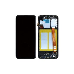 Samsung Galaxy A20e A202F Sk�rm med ramme Sort Display og Digitizer Service Pack