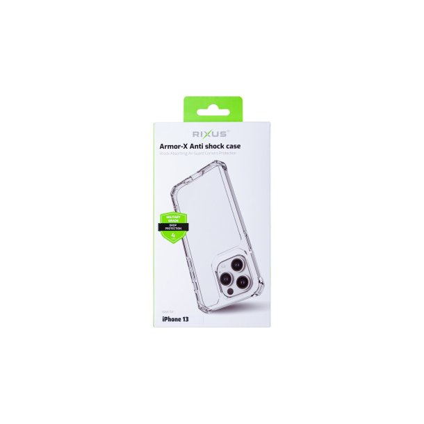 Rixus iPhone 13 Silikonecover Armor-X Anti-Shock Transparent