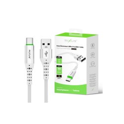 Rixus USB-A til USB-C kabel auto disconnect Hvid RXUC21AC