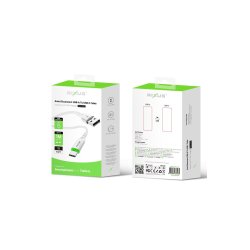 Rixus USB-A til USB-C kabel auto disconnect Hvid RXUC21AC