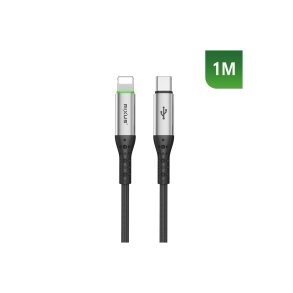 USB-C til Lightning Ladekabel Auto Disconnect Sort Rixus RXUC22L