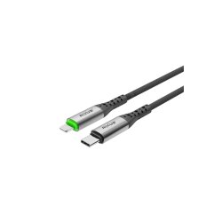 USB-C til Lightning Ladekabel Auto Disconnect Sort Rixus RXUC22L