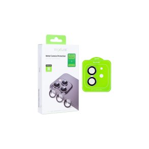 iPhone 11 Kamerabeskyttelse glas Metal Shield Sort