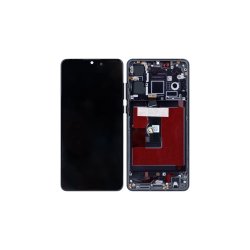 Sk�rm til Huawei P30 OLED med Ramme OEM Sort