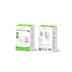 Rixus 20W oplader USB-C/ USB-A Hvid RXHC20