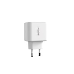 Dobbelt USB-C Oplader GaN 45W Hvid Rixus RXHC45