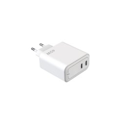 Dobbelt USB-C Oplader GaN 45W Hvid Rixus RXHC45