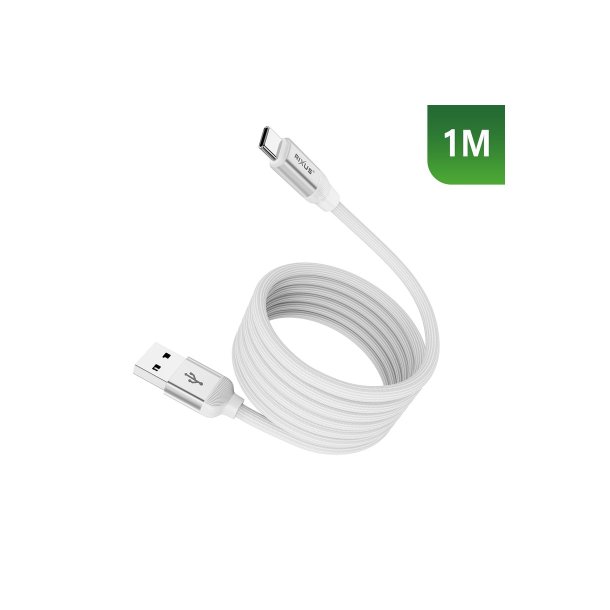 Rixus USB-A til USB-C kabel magnetisk opladning 15W 1m Hvid RXUC59AC