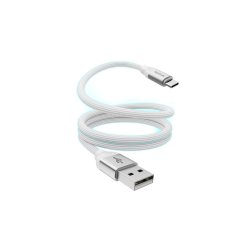 Rixus USB-A til USB-C kabel magnetisk opladning 15W 1m Hvid RXUC59AC
