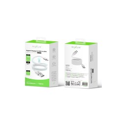 Rixus USB-A til USB-C kabel magnetisk opladning 15W 1m Hvid RXUC59AC
