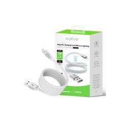 Rixus USB-A til Lightning kabel magnetisk opladning 10W 1m Hvid RXUC59AL