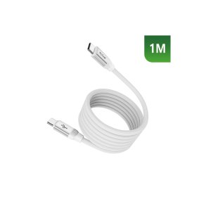 Rixus USB-C til USB-C kabel magnetisk opladning 60W 1m Hvid RXUC59C