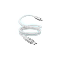 Rixus USB-C til USB-C kabel magnetisk opladning 60W 1m Hvid RXUC59C