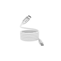 Rixus USB-C til USB-C kabel magnetisk opladning 60W 1m Hvid RXUC59C