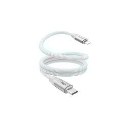 Rixus USB-C til Lightning kabel magnetisk opladning 30W 1m Hvid RXUC59L
