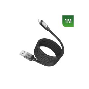 Rixus USB-A til Lightning kabel magnetisk opladning 10W 1m Sort RXUC61AL