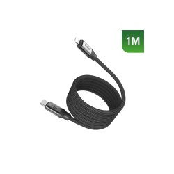 Rixus USB-C til Lightning kabel magnetisk opladning 30W 1m Sort RXUC61L