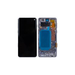 Samsung Galaxy S10 G973F Sk�rm med ramme Sort Display og Digitizer Refurbished