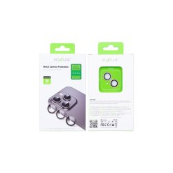Rixus Kamerabeskyttelse til iPhone 15 / iPhone 15 Plus Glas Metal Shield Gul