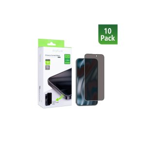 iPhone 12 Mini h�rdet glas Curved Edge Privacy Full Curved Edge 10-pack R�d