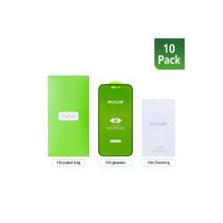 iPhone 11 Pro / iPhone X / iPhone XS h�rdet glas Curved Edge Privacy Full Curved Edge 10-pack R�d