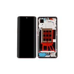 Oppo Reno9 PHM110 Sk�rm med ramme R�d Display og Digitizer