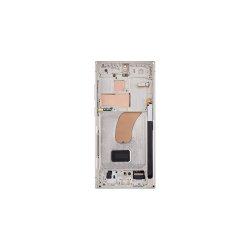 Samsung Galaxy S23 Ultra S918B Sk�rm med ramme Cream Display og Digitizer Pre-Assembled
