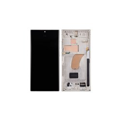 Samsung Galaxy S23 Ultra S918B Sk�rm med ramme Cream Display og Digitizer Pre-Assembled