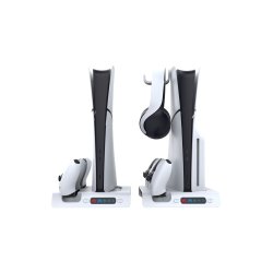 Sony Playstation 5 Slim kompatibel Multifunctional Charging Dock Set (PG-P5S006) Black And White OEM