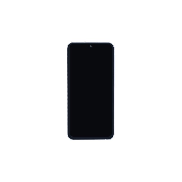 Samsung Galaxy A55 5G A556B Sk�rm OLED med ramme Ice Blue Display og Digitizer Soft-OLED