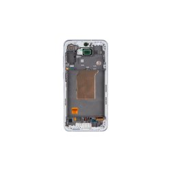 Samsung Galaxy A55 5G A556B Sk�rm OLED med ramme Ice Blue Display og Digitizer Soft-OLED