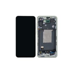 Samsung Galaxy A55 5G A556B Sk�rm OLED med ramme Display og Digitizer Soft-OLED
